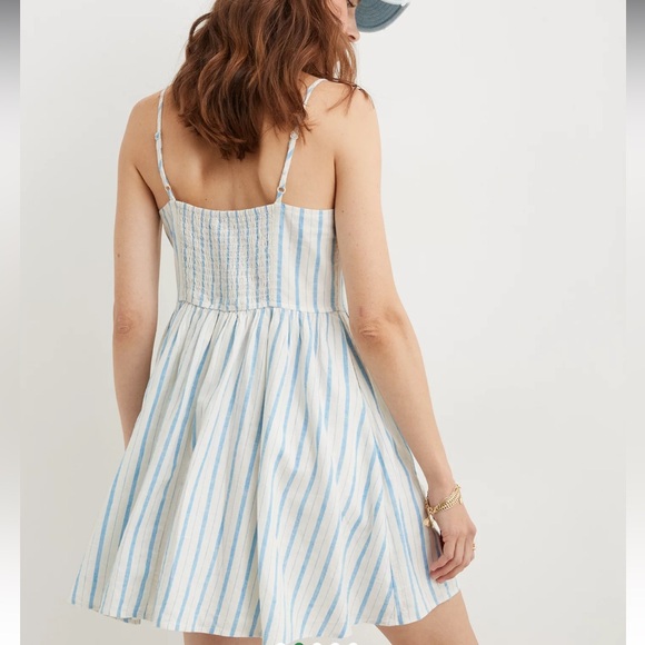 Aerie Blue and White Striped Mini Dress - Picture 2 of 6